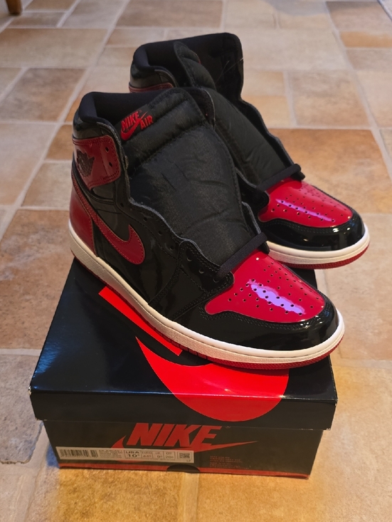 Jordan Other - Jordan 1 Retro High Patent Bred 555088 063 Size 10.5 (New)!
